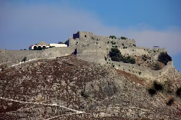 Castle of Panteli on the island of Leros, in the Dodecanese, partly built by the Byzantines