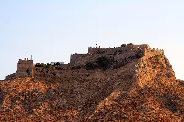 Castle of Panteli on the island of Leros, in the Dodecanese, partly built by the Byzantines