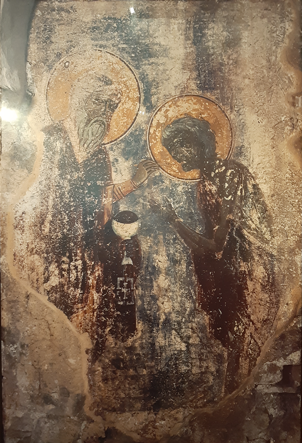 Copy of the frescoes of the Church of Agios Ioannis Theologos, in the Archaeological Museum of Leros