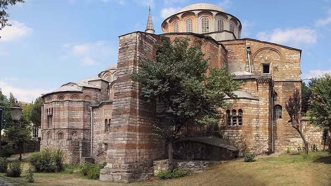Exterior view of the Chora Church, former Byzantine Monastery, today Kariye Camii, Istanbul