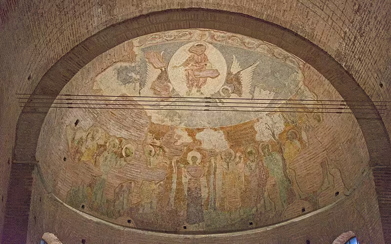 Apse of the Rotunda of Galerius, Thessaloniki, with frescoes from the 9th century