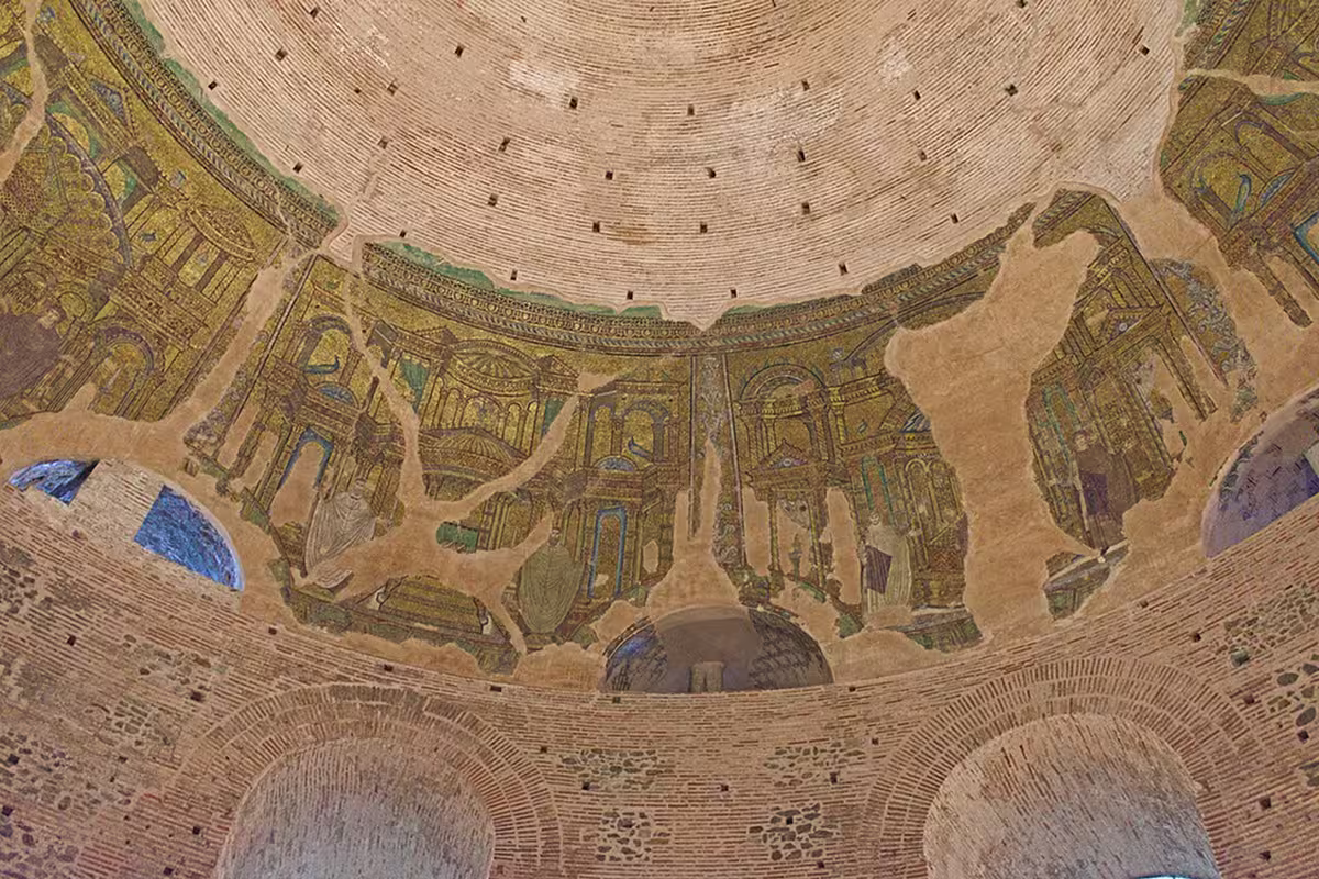 Martyrs on the lower part of the dome, Rotunda of Galerius, Thessaloniki
