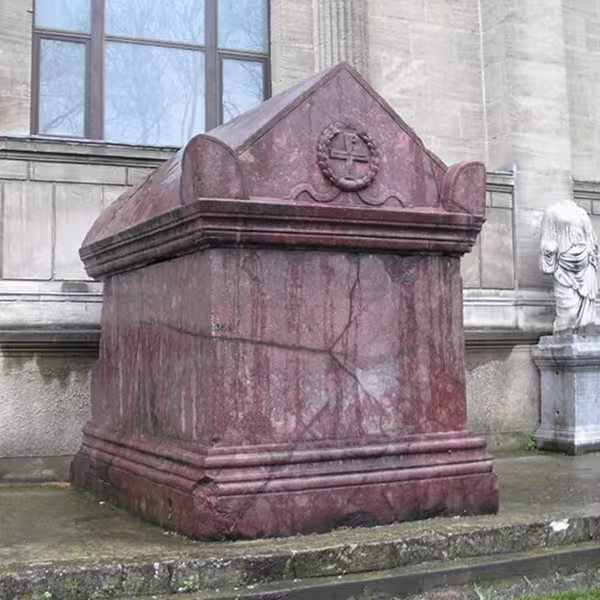 Byzantine imperial sarcophagus in red porphyry, today in the Archaeology Museum of Istanbul