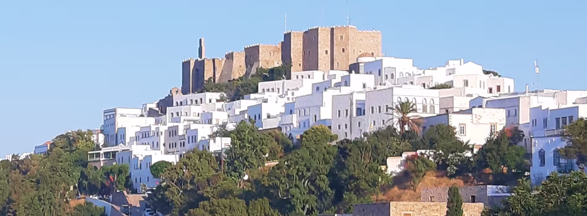 Fortress monastery of St. John the Theologian in Patmos, Dodecanese, Greece