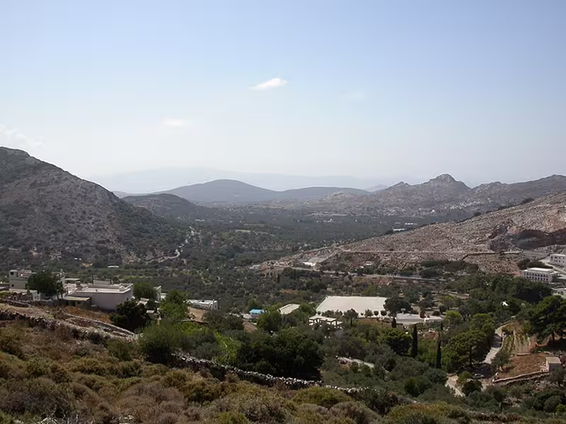 View of the Tragea Valley from Filoti, Naxos, Cyclades, Greece