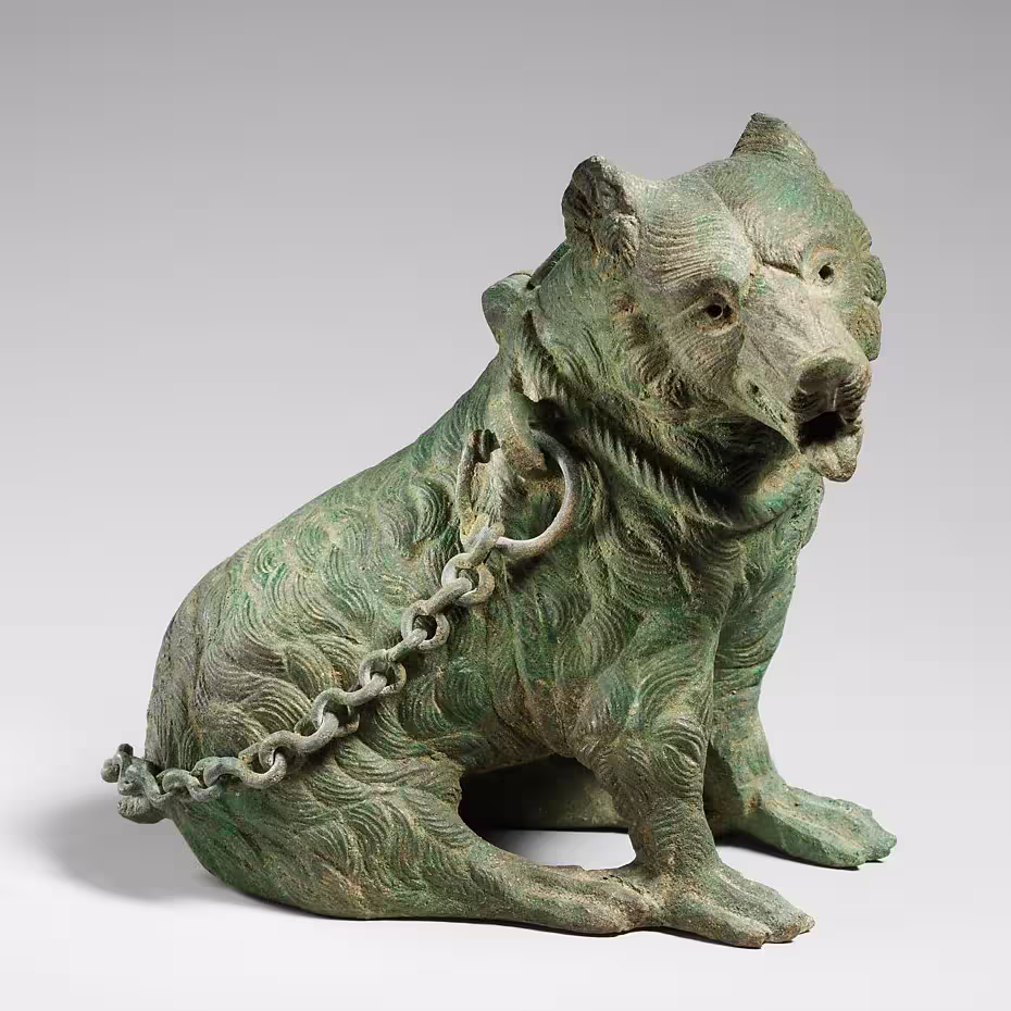Vessel in the shape of a bear, Roman of Byzantine, maybe 4th century, Metropolitan Museum