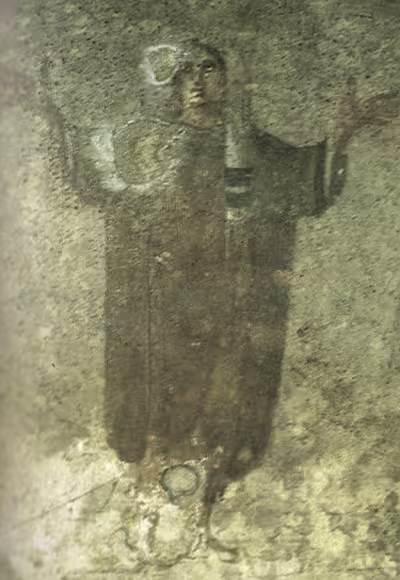 Virgin Orans, Priscilla catacumbs in Rome, mid-3th century