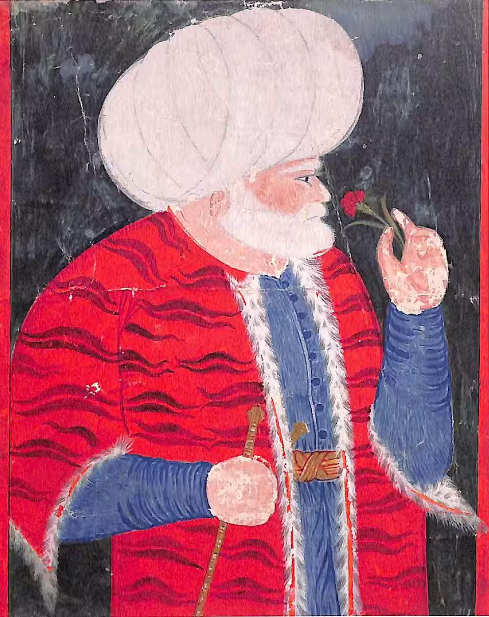 Ottoman admiral Hayreddin Barbarossa, painted by Haydar Reis c. 1540