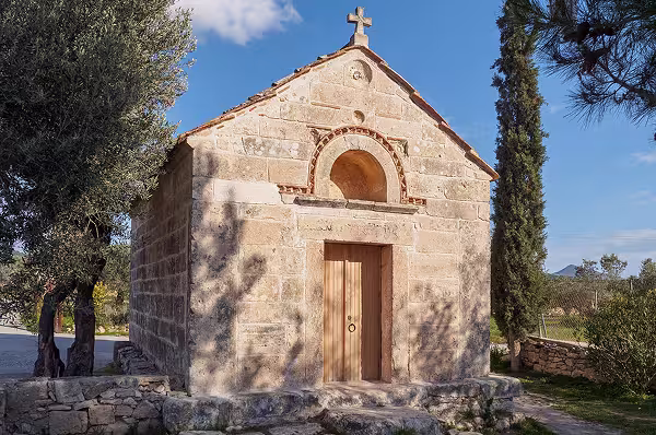 Byzantine Church of Agioi Theodoroi, or Omorphi Ekklisia, on the island of Aegina