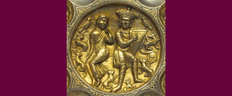 Byzantine Vilgort cup, depicting Digenes Akritas with his wife Eudocia, 12th or 13th century